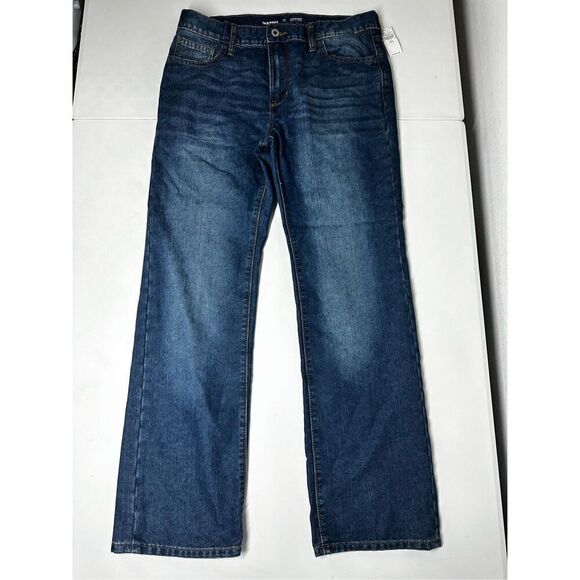 NWT Old Navy Boys Jeans Size 14 Regular Mid Rise Straight Classic Denim Blue - Picture 1 of 15